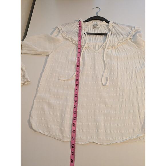 River Island Top Ruffle Bib Blouse Peasant Boho Victorian Cottagecore Size 8 - Picture 16 of 16